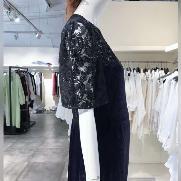 US 8 Stella McCartney embellished lace velvet gown NWT - Picture 4 of 10